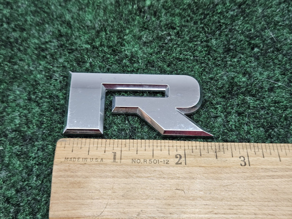 OEM "R" Chrome Hood Hatch Individual Letter Emblem Badge Logo Nameplate 2.5" 7S6