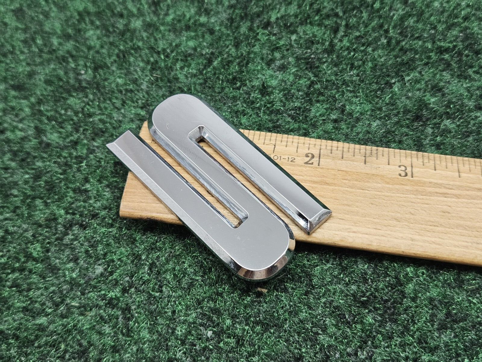 OEM Chrome "S" Hood Hatch Individual Letter Emblem Badge Logo Nameplate 2S2