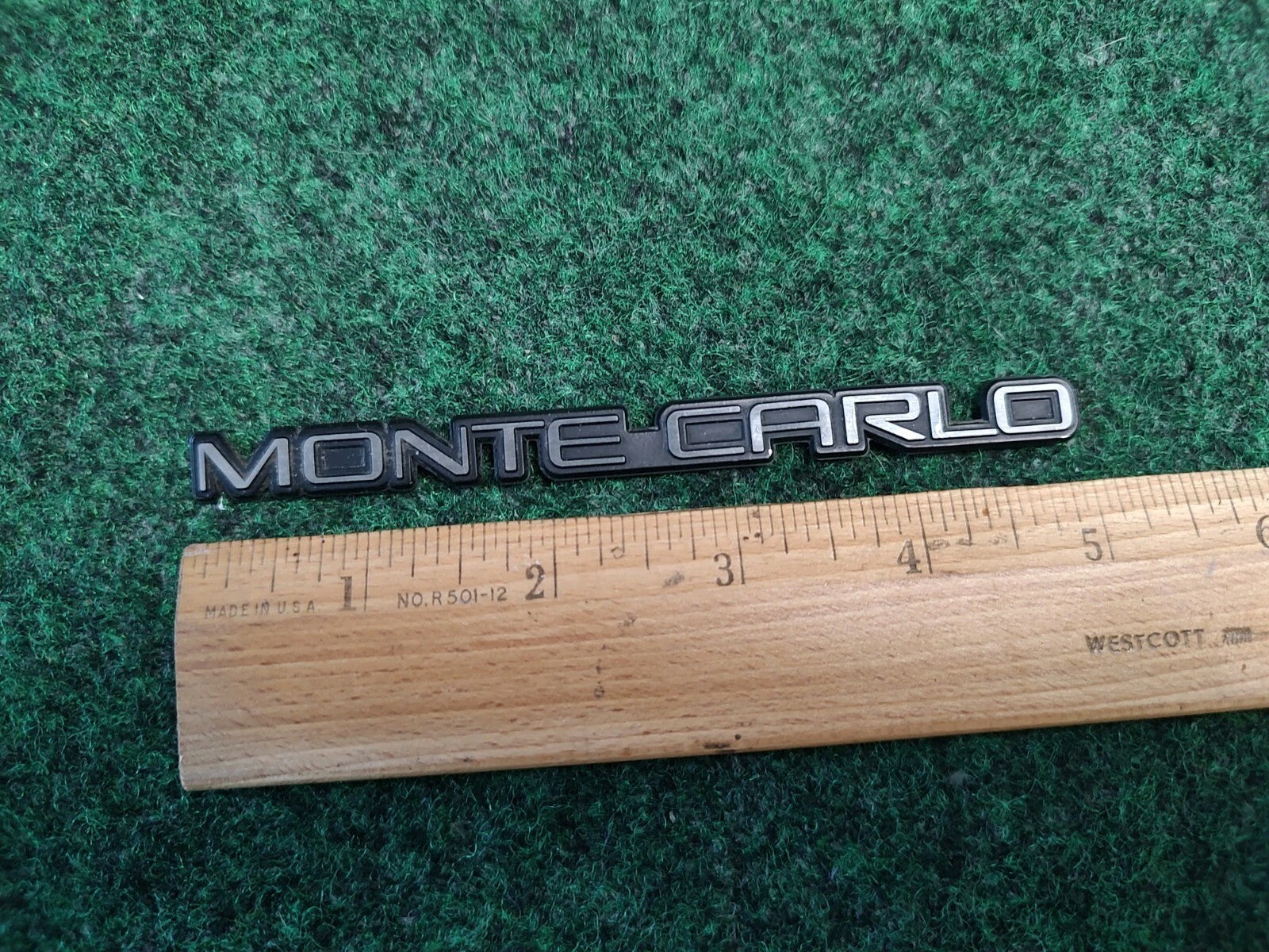 1995-1999 Chevrolet Chevy Monte Carlo Factory Silver Dash Board Emblem Badge 4S8