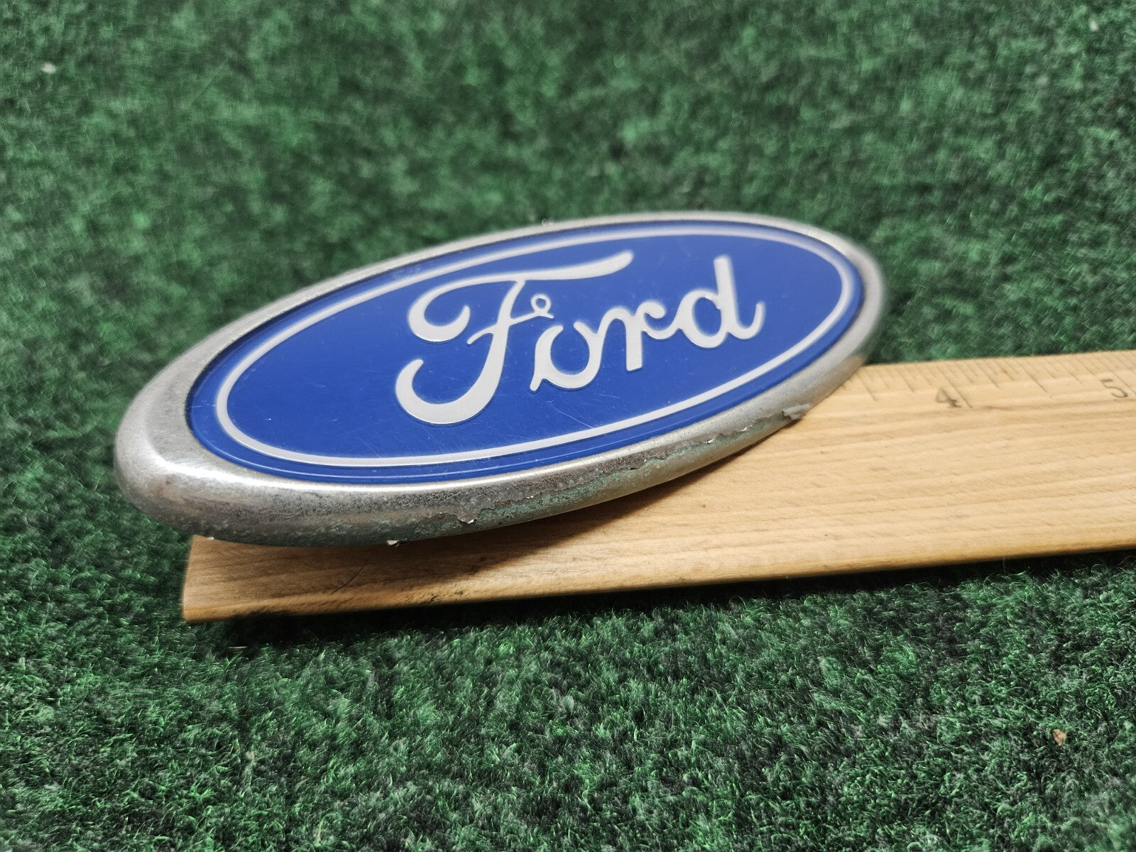 Ford OEM Blue & Chrome Oval 4.5" Emblem Badge Logo Nameplate Name Insignia GL1