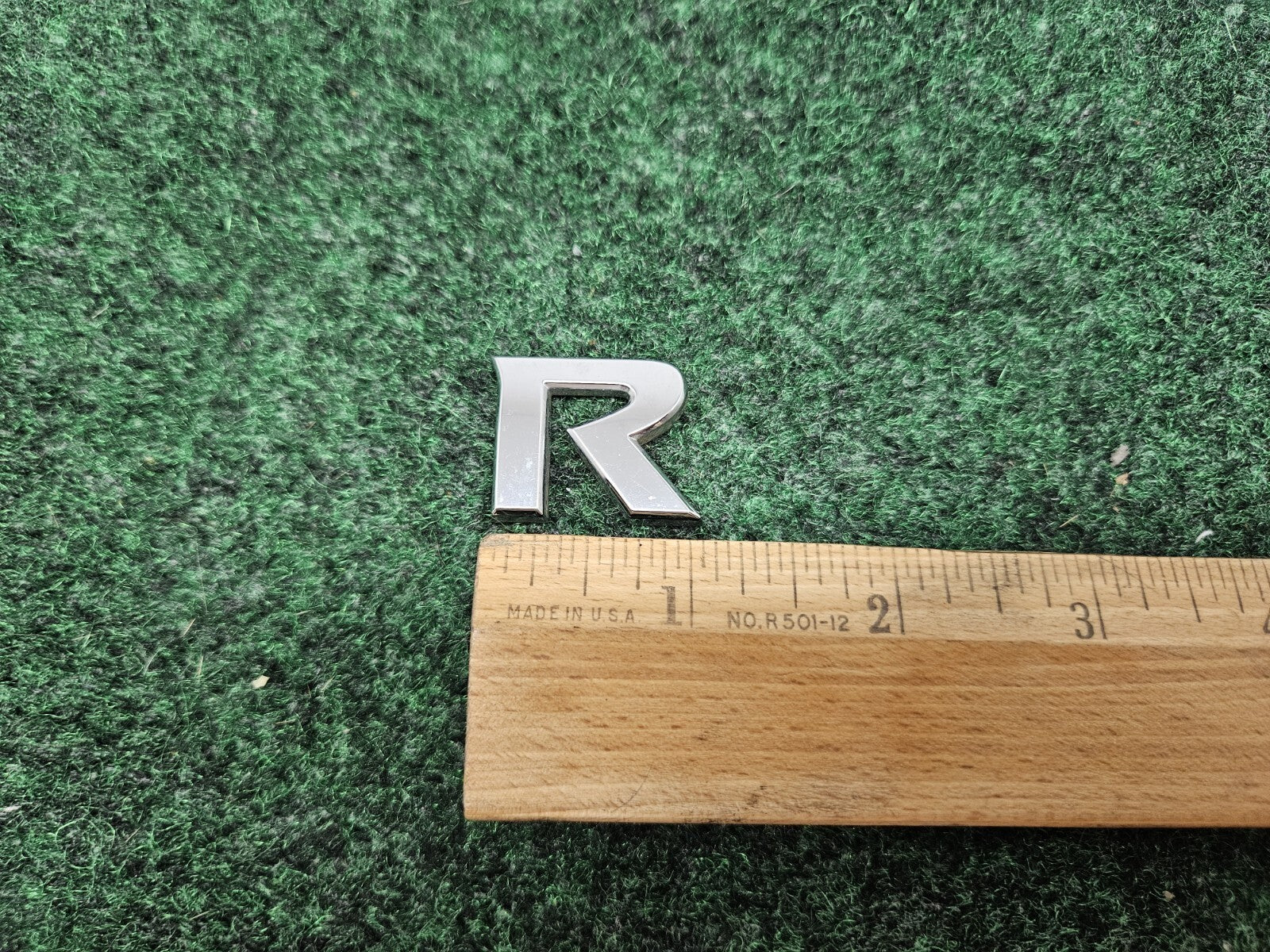 OEM "R" Chrome Individual Letter Lettering Emblem Badge Logo Nameplate 3D 2S2