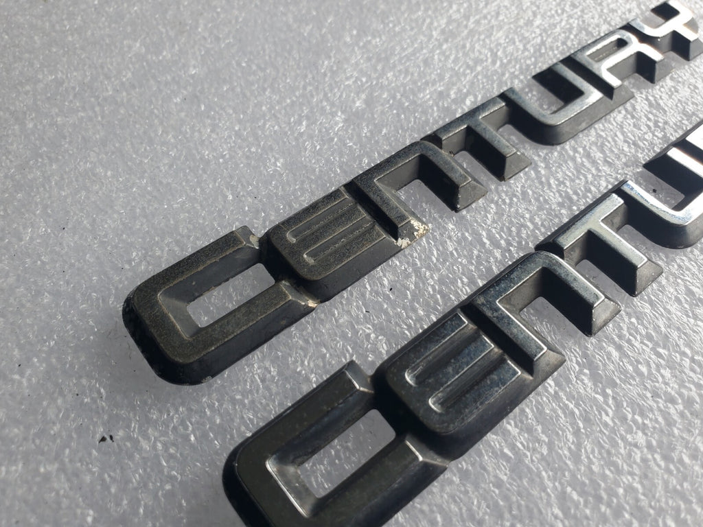 (2) Misc Buick OEM Century Emblem Badge Logo Nameplate Name Plate
