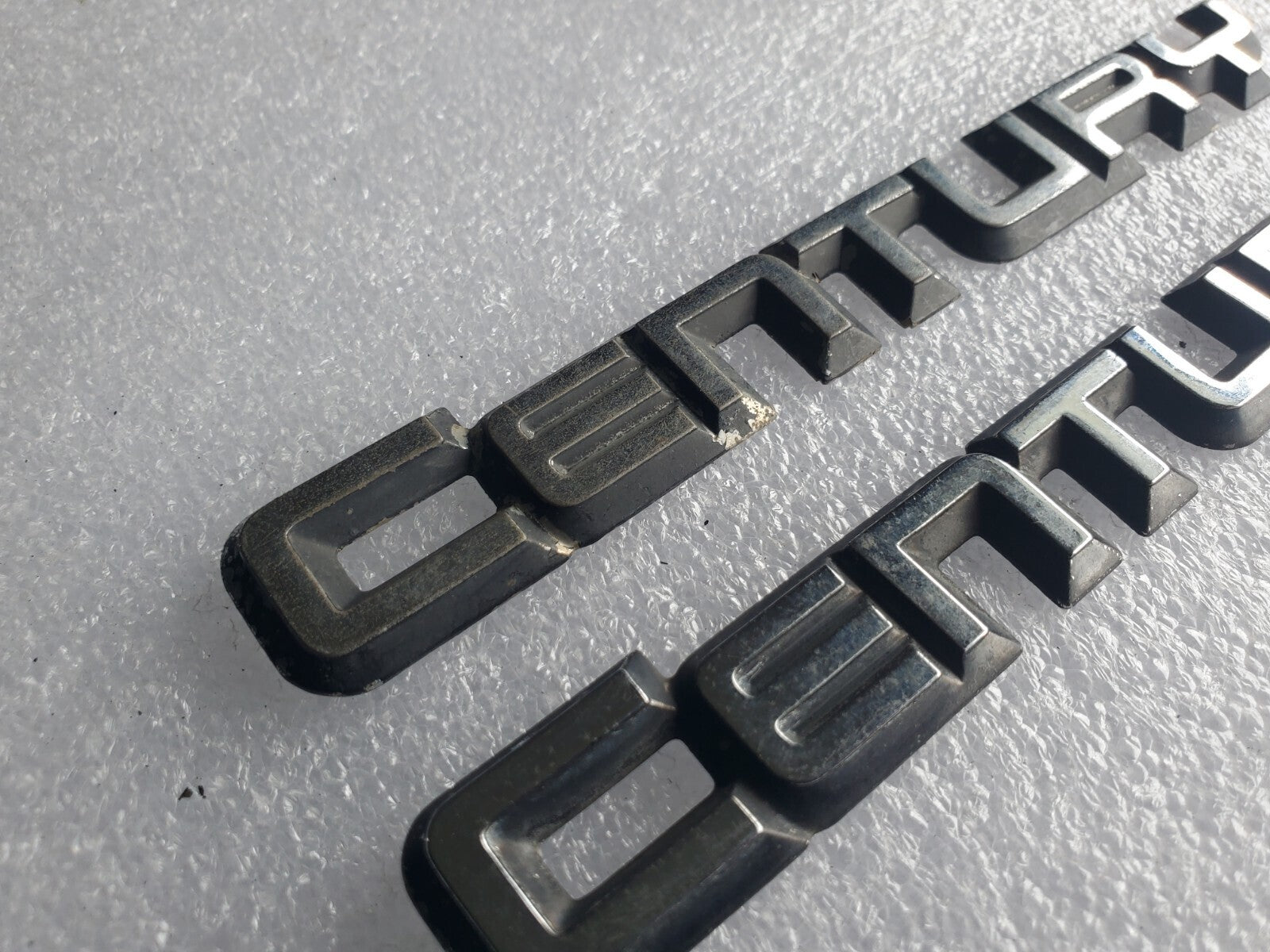 (2) Misc Buick OEM Century Emblem Badge Logo Nameplate Name Plate
