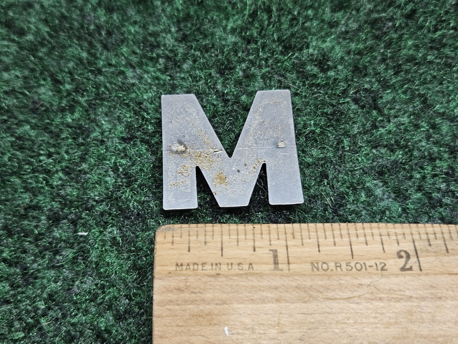 OEM "M" Silver Individual Letter Lettering Emblem Badge Logo Nameplate 7S6