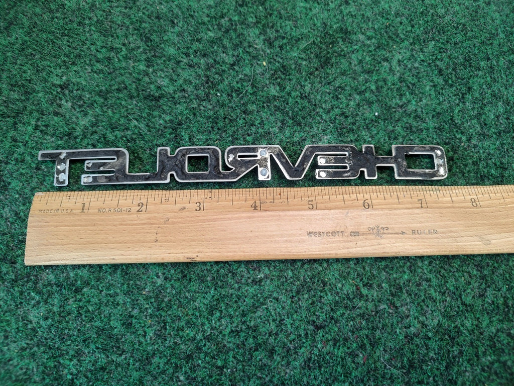 Chevy OEM Chevrolet Black Plastic Vintage Emblem Badge Logo Nameplate 7.5 in 3S9