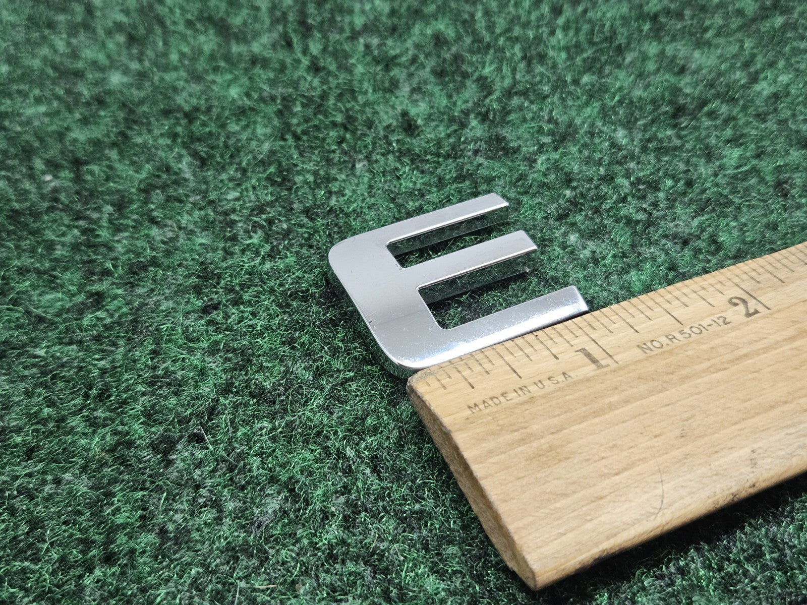 OEM Chrome "E" Hood Hatch E Individual Letter Emblem Badge Logo Nameplate 2S2