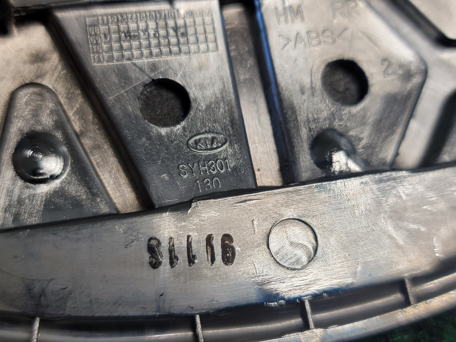 2016 Kia Sportage Front Grille Emblem Black Chrome SYH301-130 OEM 1M6