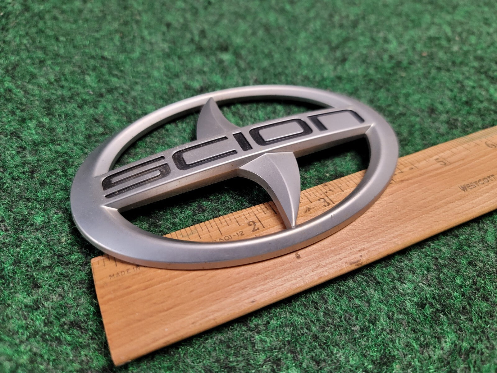 2008-2014 Scion XD Emblem Logo Badge Symbol Rear Tailgate Silver Gray 2M6
