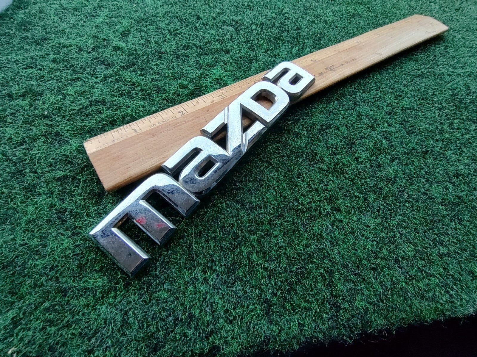 Mazda OEM Chrome Emblem Badge Logo Nameplate Name Plate ~5.8 Inches 5S3