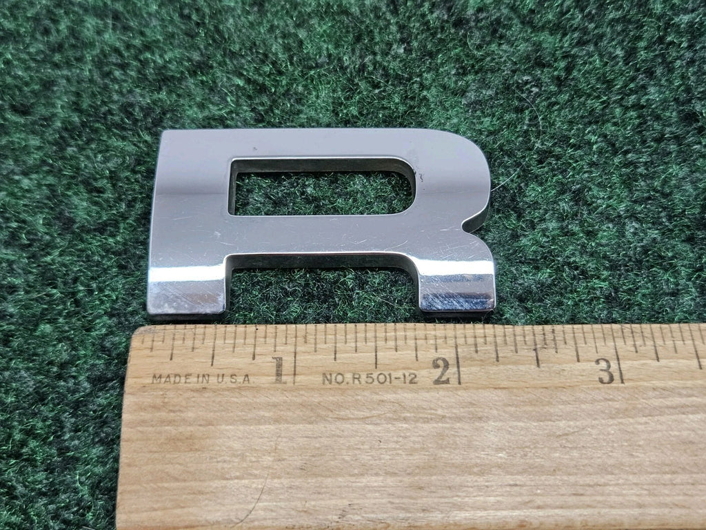 OEM "R" Chrome Individual Letter Lettering Emblem Badge Logo 2.25" Nameplate 7S6
