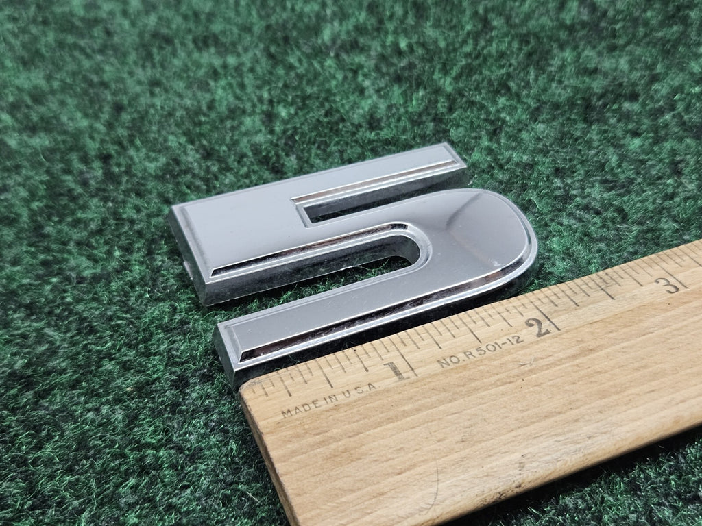 OEM 3D "5" Chrome Individual Number Lettering Emblem Badge 3D Logo Nameplate 7S9