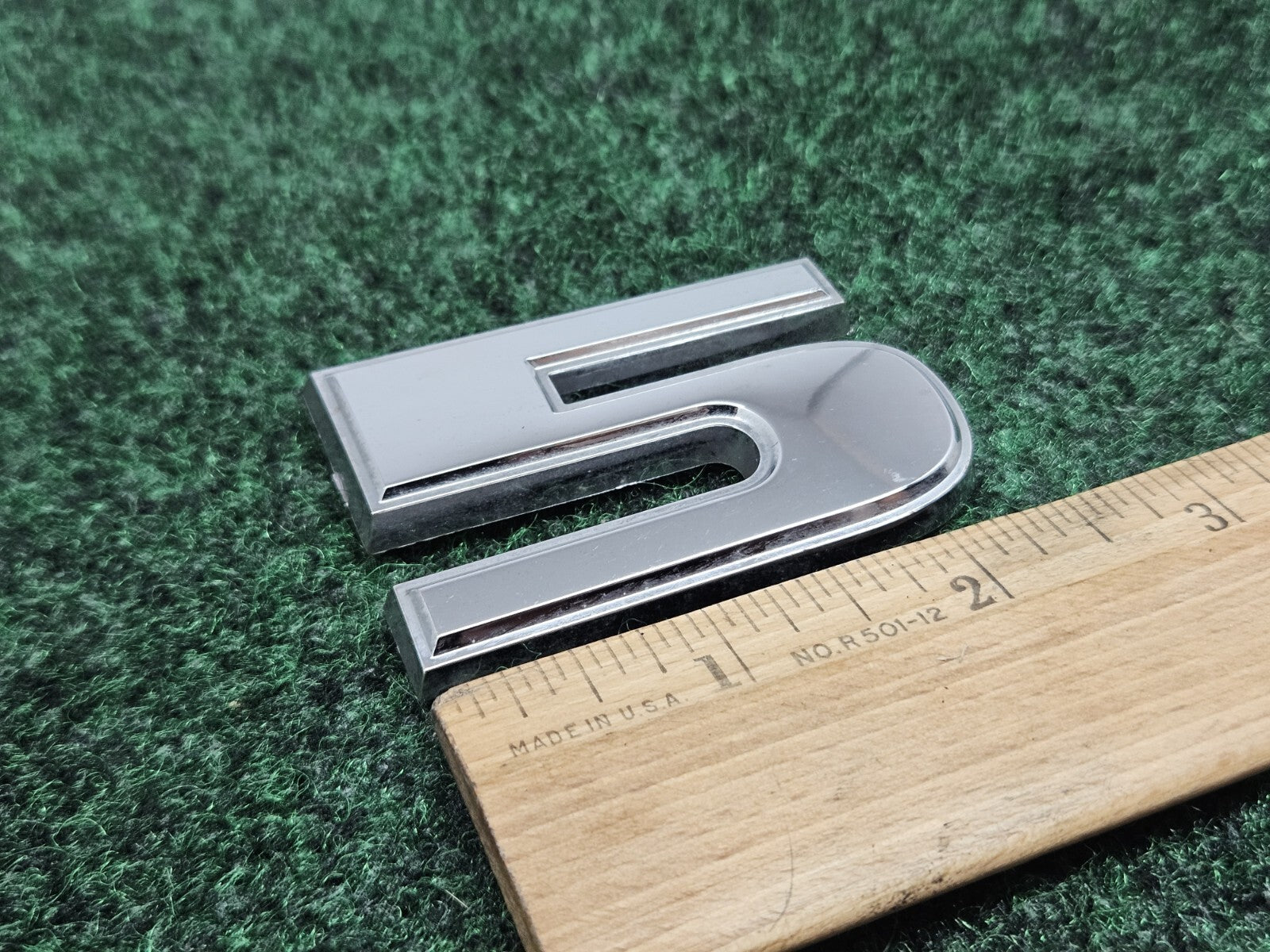 OEM 3D "5" Chrome Individual Number Lettering Emblem Badge 3D Logo Nameplate 7S9