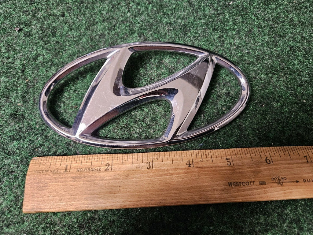 Hyundai Emblem Logo Symbol Badge Chrome OEM Nameplate Name Plate ~6" 2L4