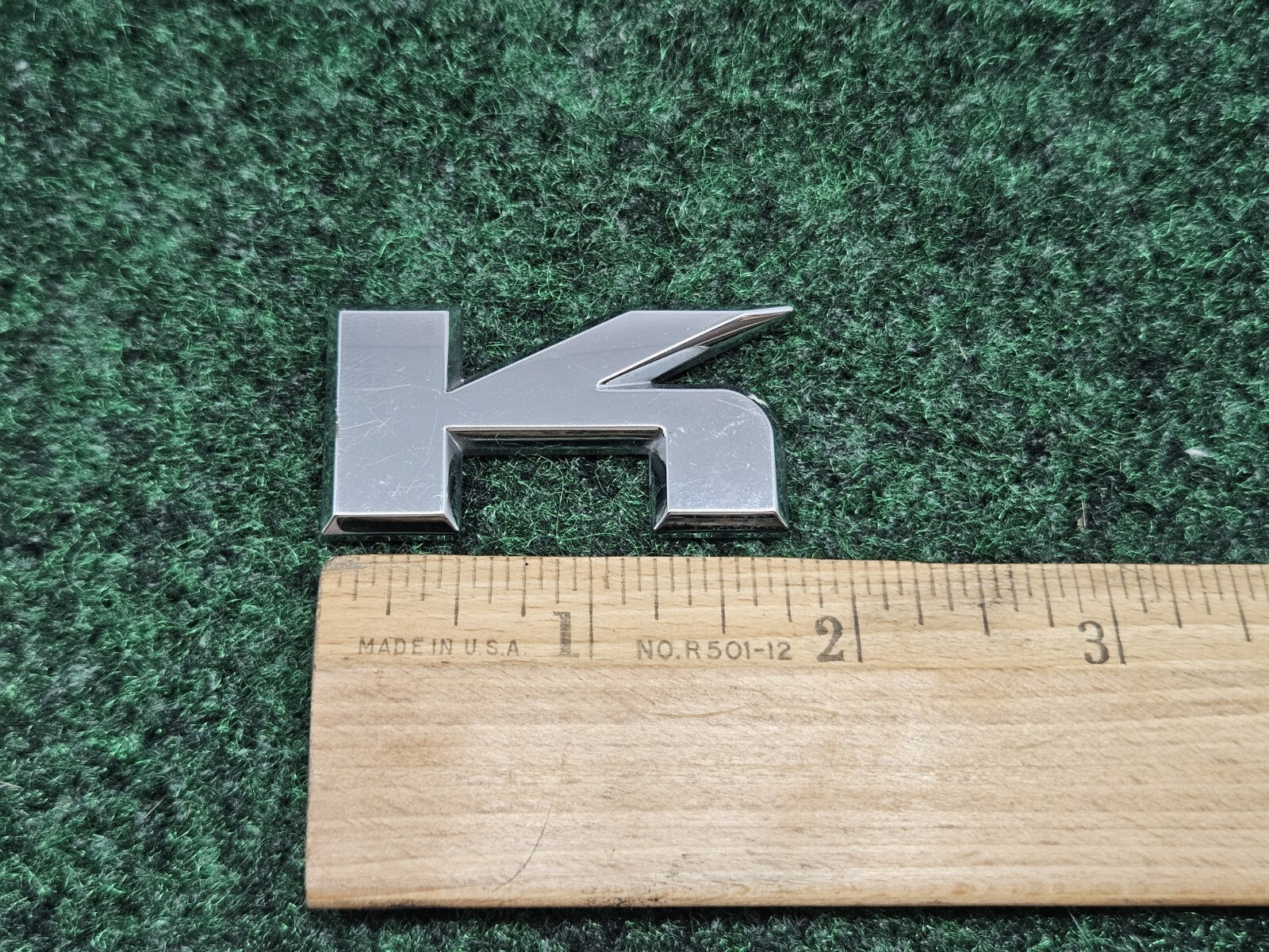 OEM Chrome "K" Hood Hatch Individual Letter Emblem Badge Logo Nameplate 2S2