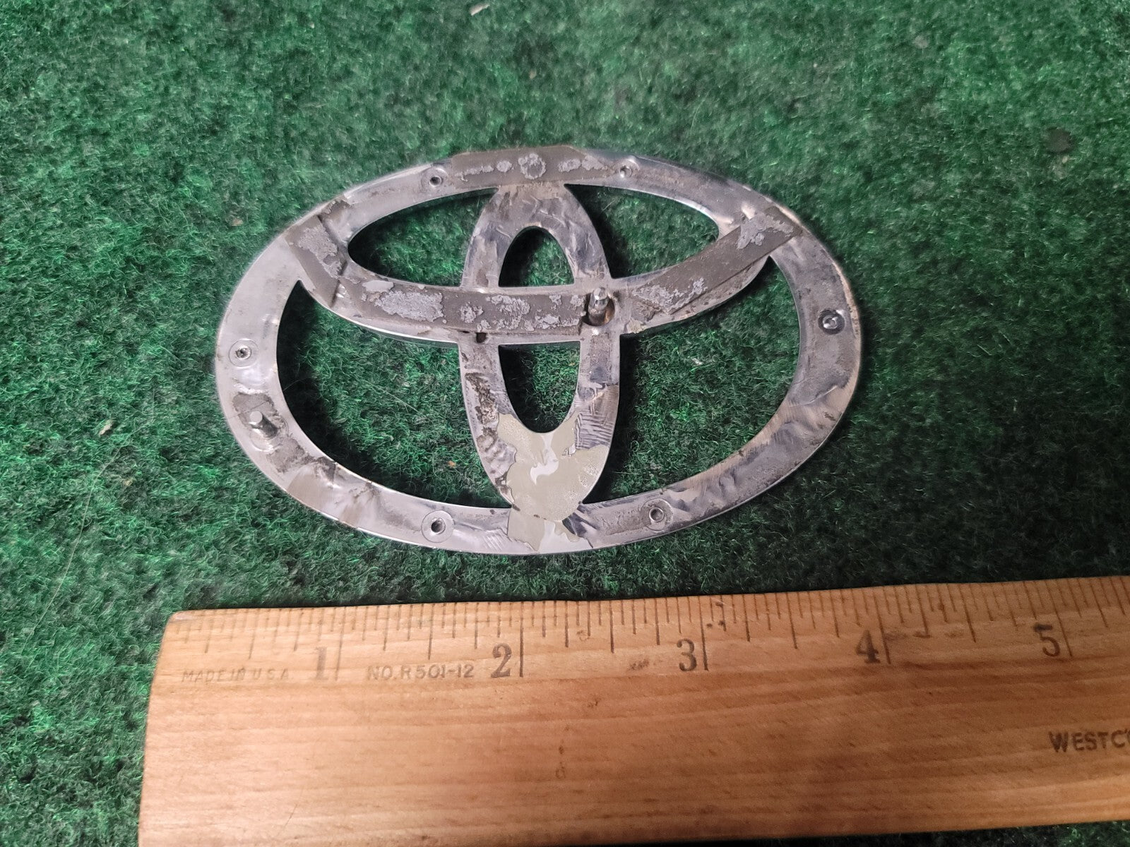 Toyota Chrome Emblem Logo Symbol Name Plate Unknown Model 4" 3S9