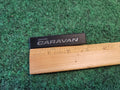 Mopar Interior Name Plate - "DODGE CARAVAN" - 1980's Emblem Badge Logo 1M6