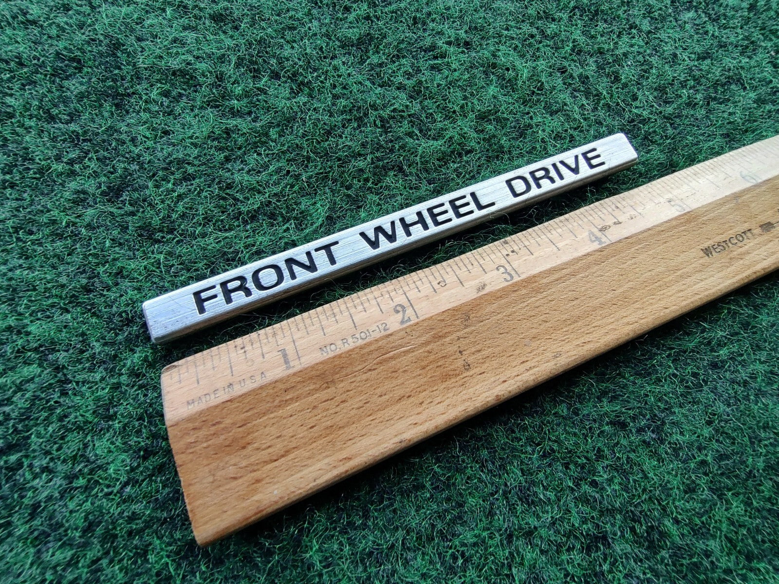 FRONT WHEEL DRIVE Fender Emblem Logo Name Plate Badge Trim 4229482 Aluminum 5S2