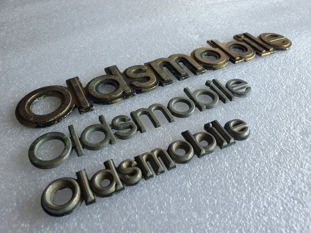 (3) Oldsmobile OEM Chrome Emblem Badge Logo Nameplate Name Plate VNTG