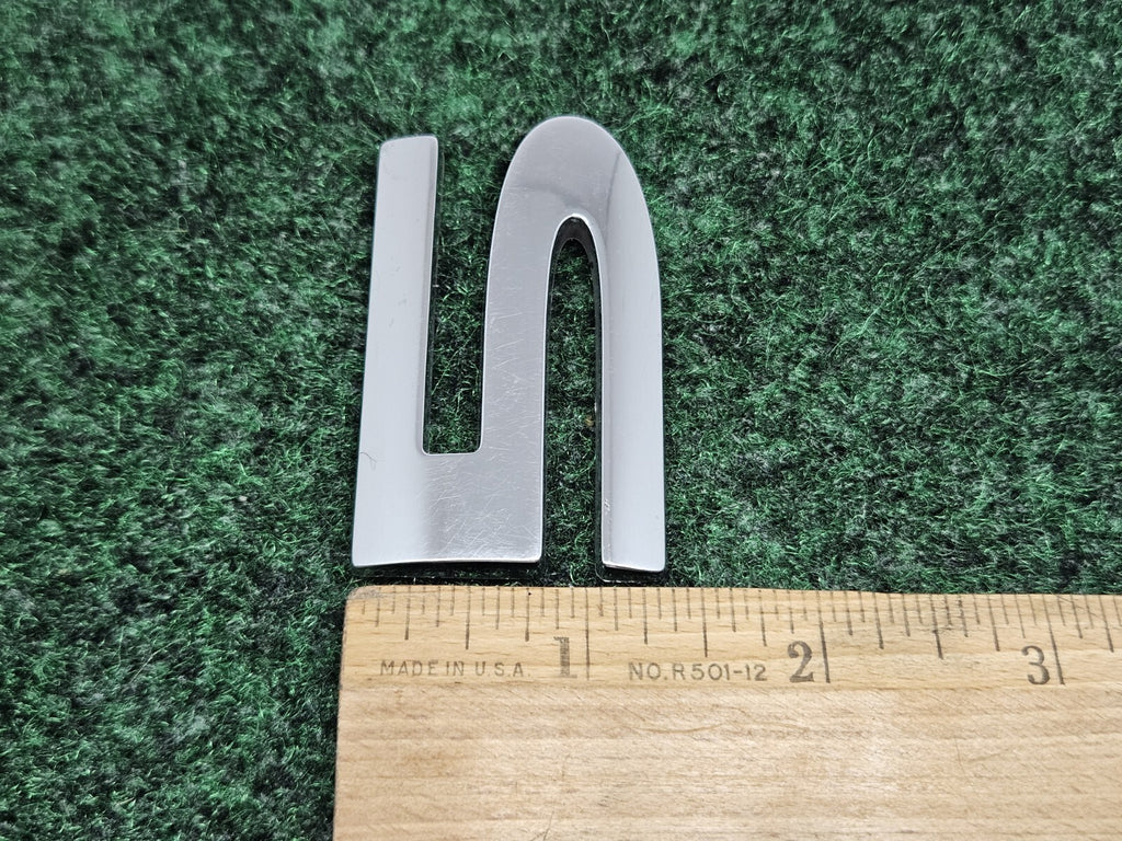 OEM "5" Chrome Individual Number Lettering Emblem 3D Badge Logo Nameplate 7S9