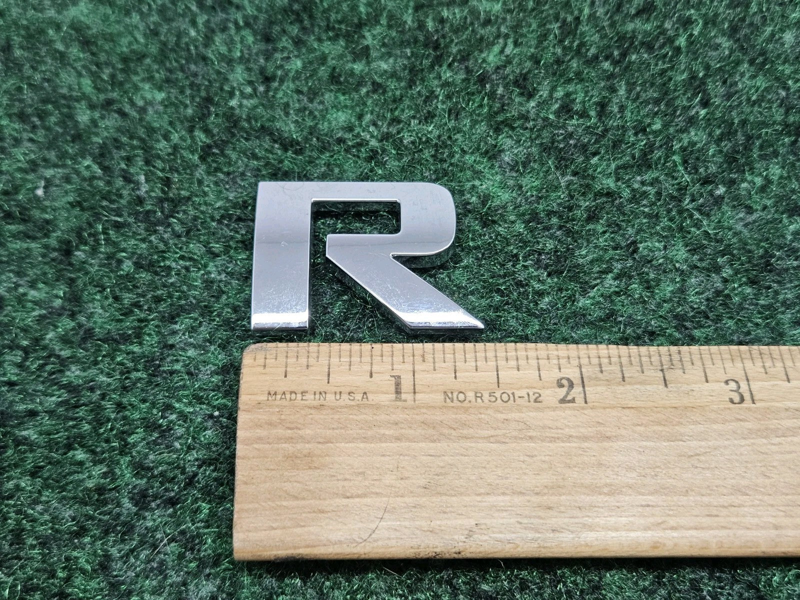 OEM "R" Chrome Hood Hatch Individual Letter Emblem Badge Logo Nameplate 7S9