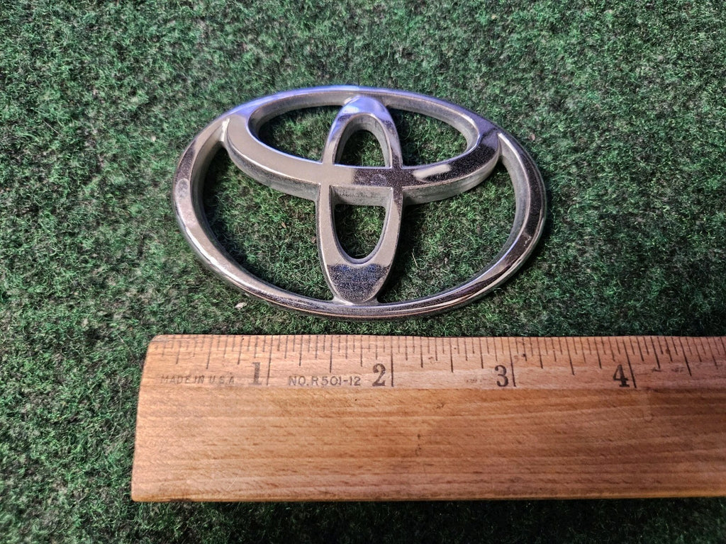 Toyota Chrome Emblem Logo Symbol Unknown Name Plate Model ~3.5" 5L9