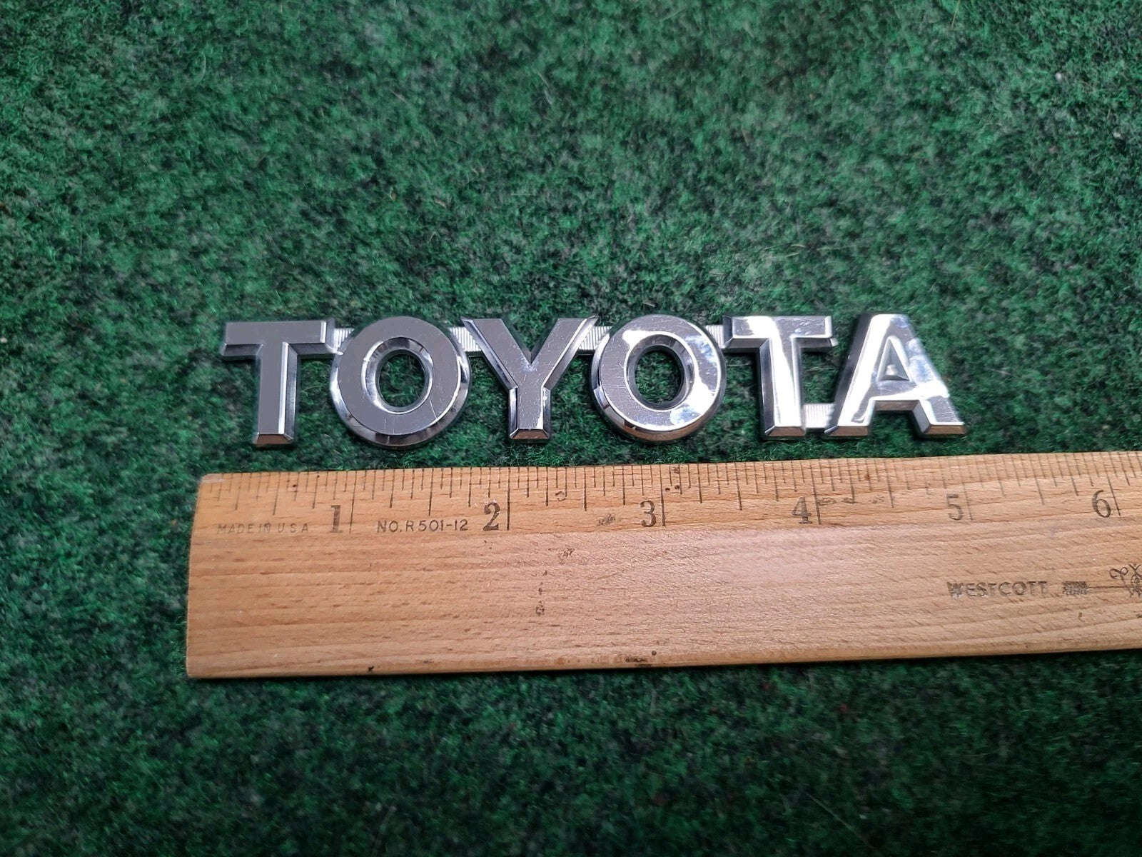 Toyota Rear Trunk Lid Emblem Name Plate Nameplate ~5.125" Chrome OEM 4S4