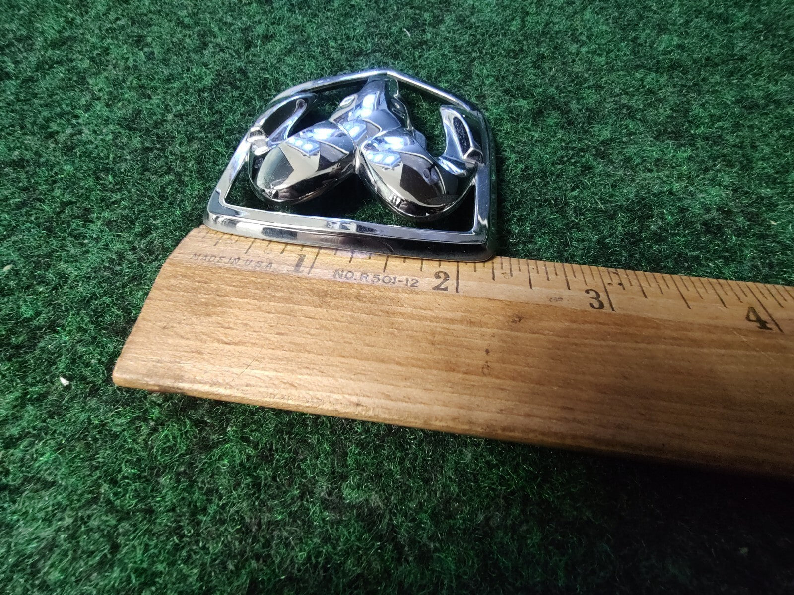 Dodge Front Grille Emblem Logo Badg OEM Name Plate Name See Measurements 4L8
