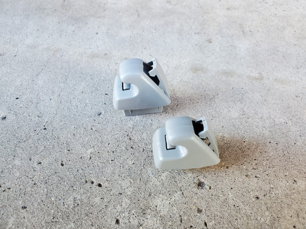 2007-2012 GMC Acadia SLT Sunvisor clip retainer holder OEM Sun Visor Gray 2, Set