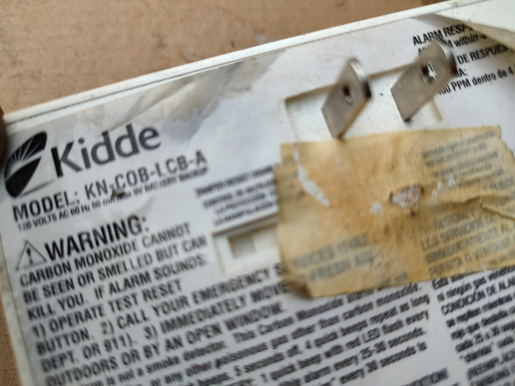 Kidde Carbon Monoxide Alarm KN-COB-LCB-A NIGHTHAWK Electrochemical Sensor JT5