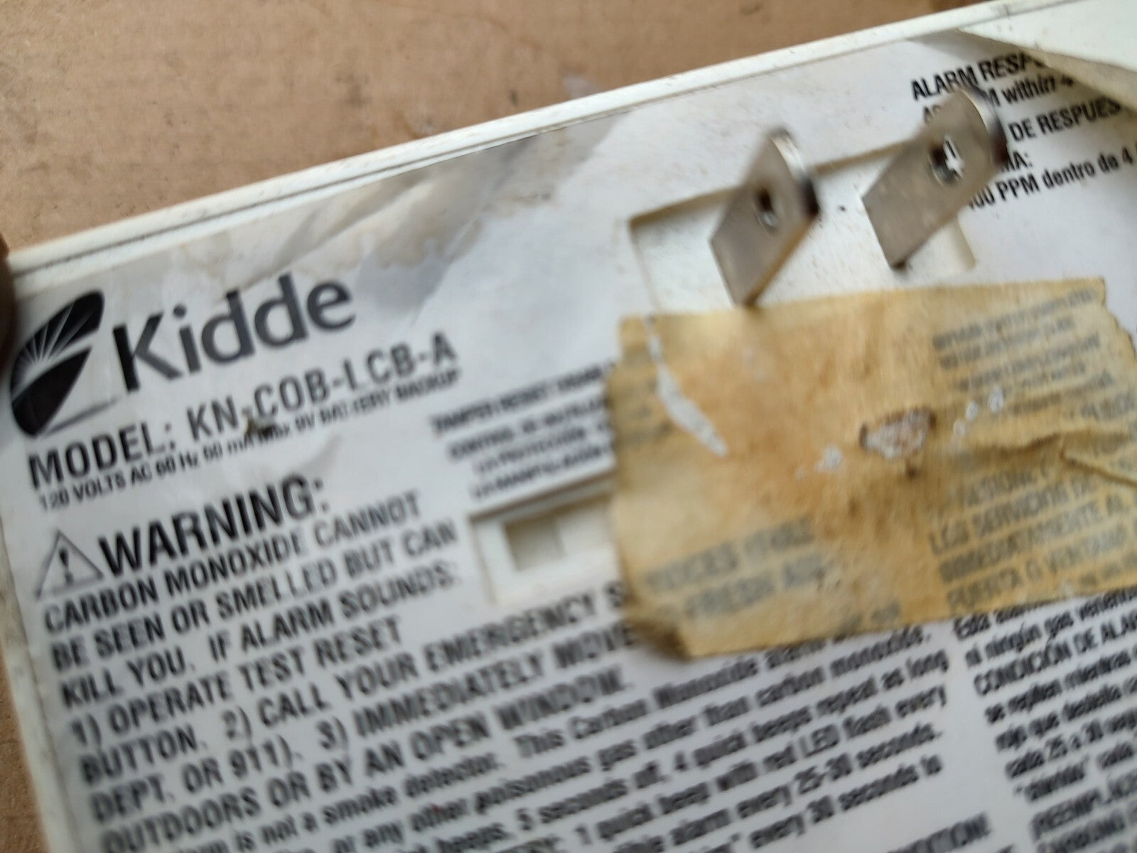 Kidde Carbon Monoxide Alarm KN-COB-LCB-A NIGHTHAWK Electrochemical Sensor JT5