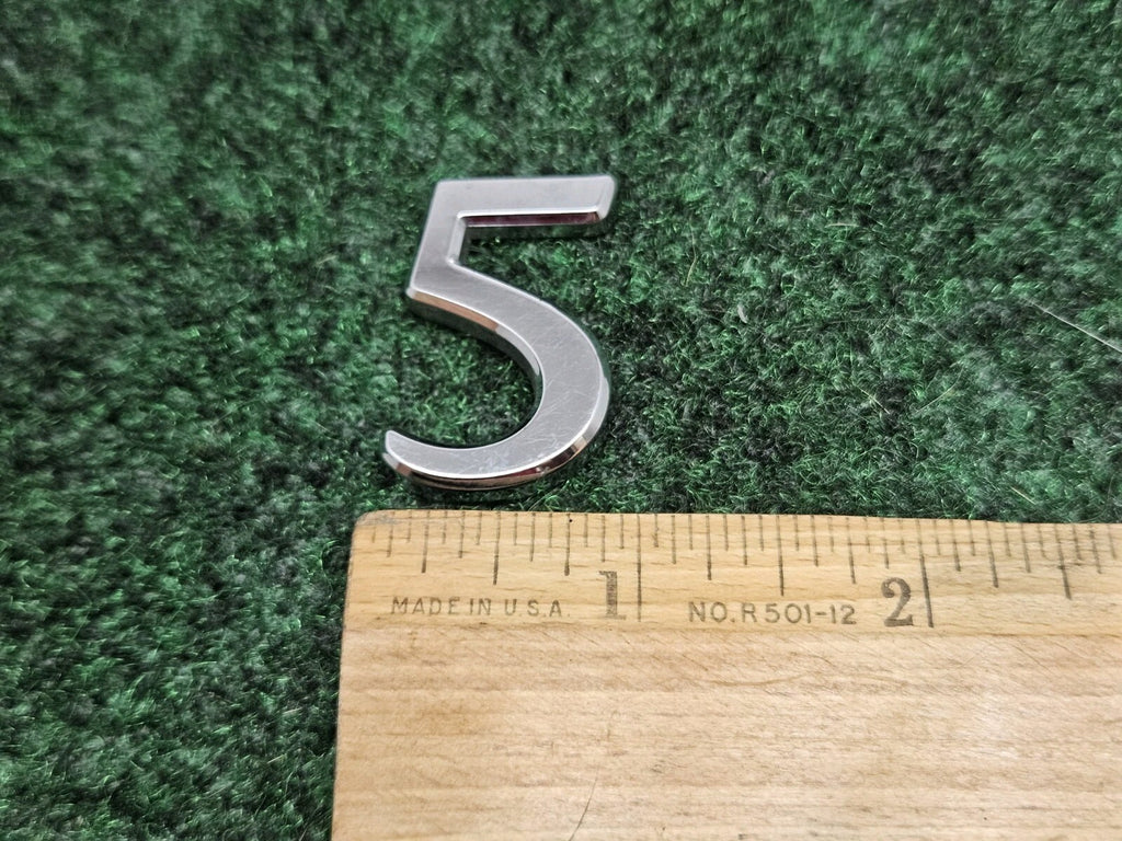 OEM "5" Chrome Individual Number Lettering Emblem Badge Logo Nameplate 3D 5 7S7