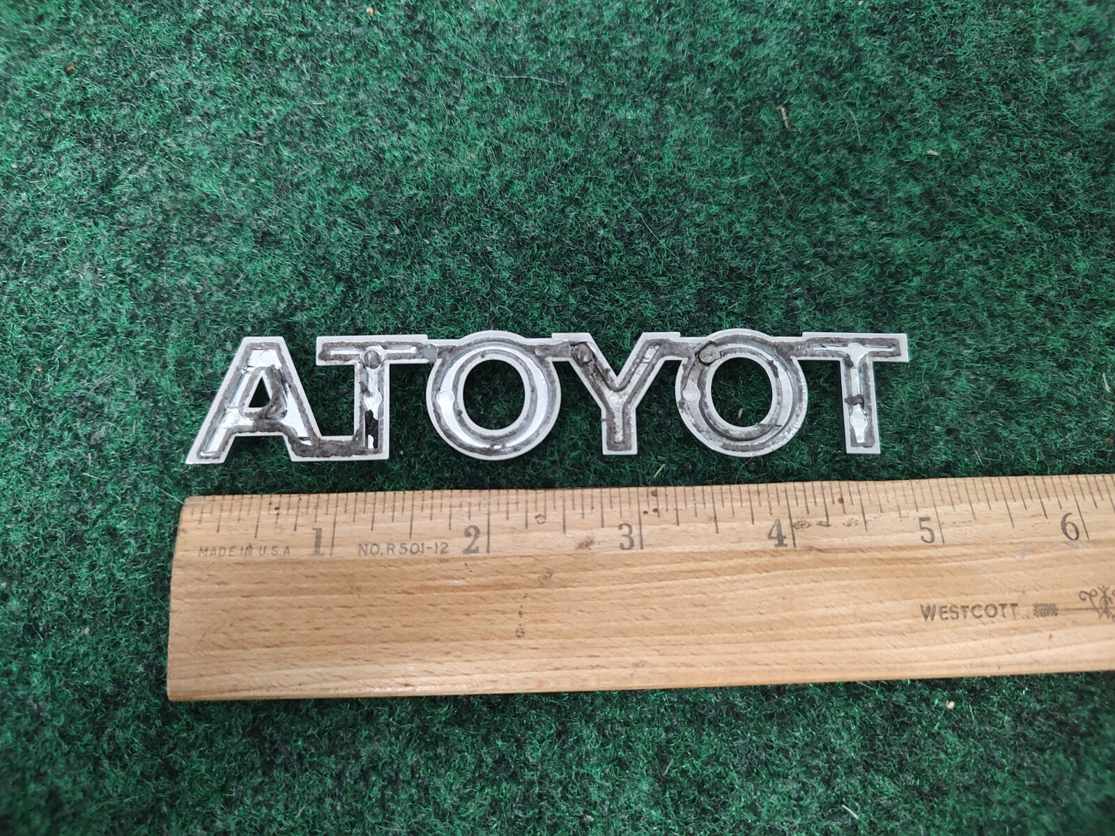 Toyota OEM Chrome Plastic 5" Rear Trunk Emblem Badge Logo Nameplate Name 1M4