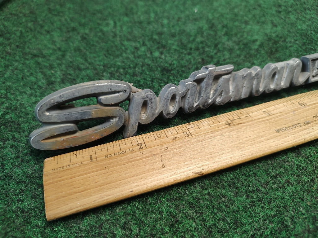 Circa 1970s Dodge Sportsman Van Chrome Emblem Badge Fender Nameplate 1S9