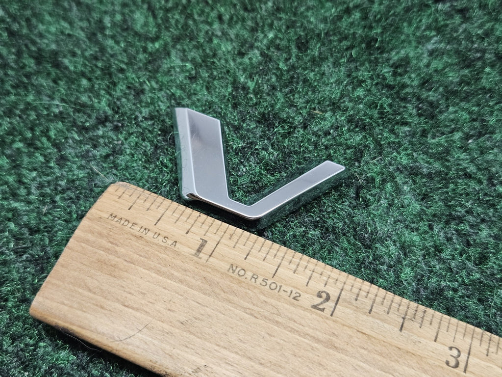 OEM "V" Chrome Individual Letter Lettering Emblem Badge Logo Nameplate 7S9