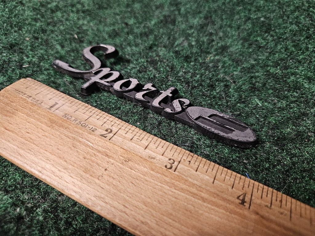 Sport Black Plastic 4" Emblem Badge Logo Nameplate Name Plate Insignia 3M4