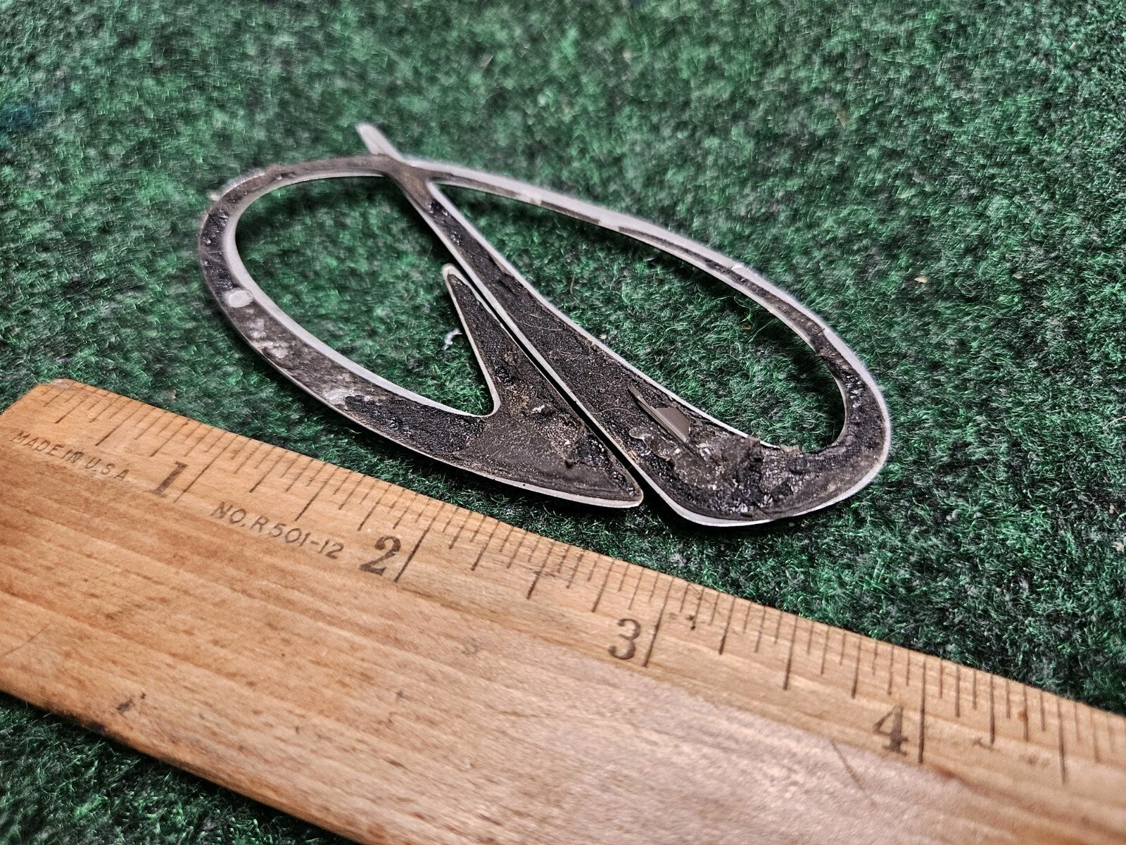 Vintage OLDSMOBILE Chrome EMBLEM SYMBOL BADGE OEM Nameplate Logo 3.5" 5M2