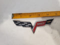 Fits Chevy Corvette C6 60 Years Emblem Cross Flag Badge Metal Logo 5L3