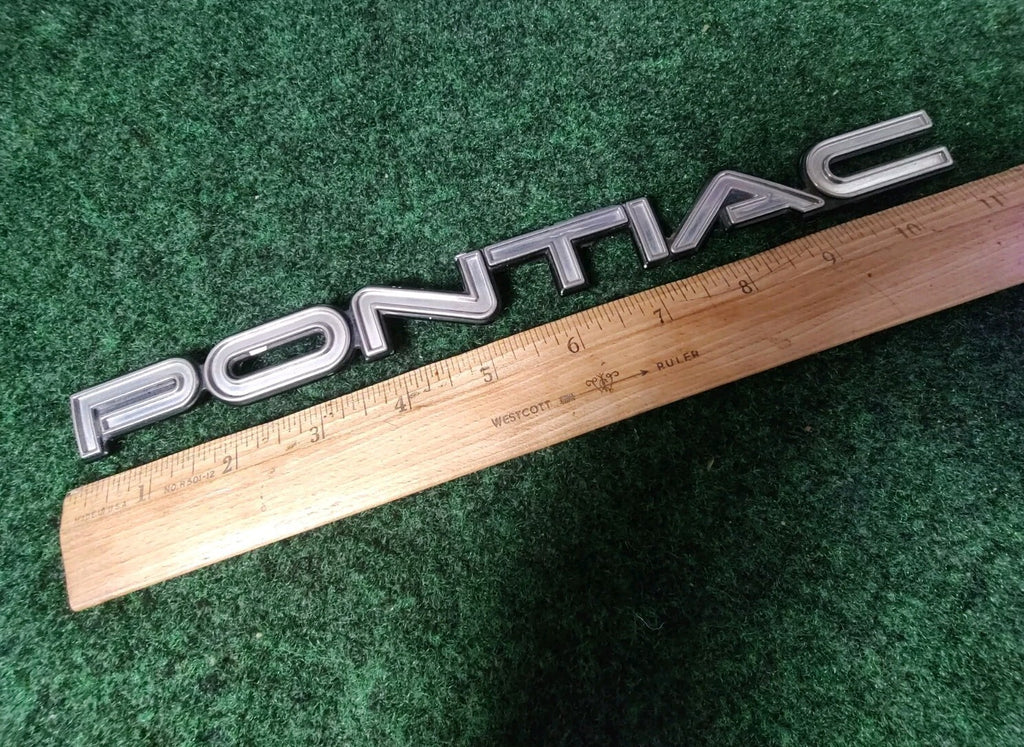 Pontiac OEM Vintage Plastic 10.75" Emblem Badge Logo Nameplate Name Insignia 6S4