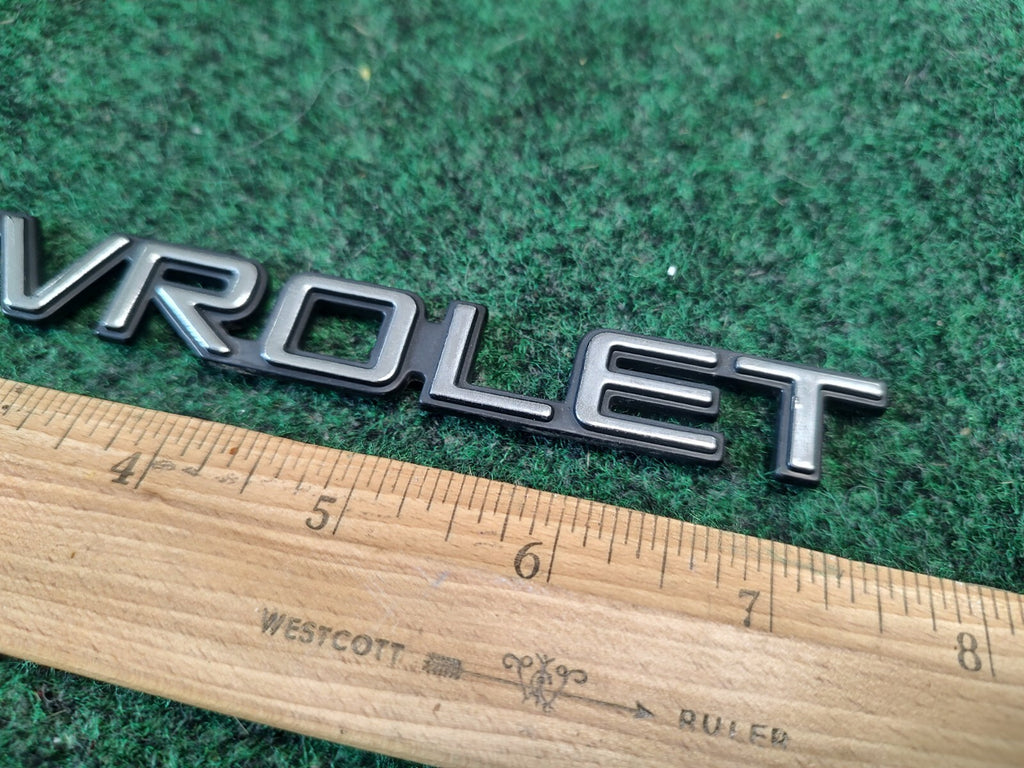 Chevy OEM Chevrolet Black Plastic Vintage Emblem Badge Logo Nameplate 7.5 in 3S9