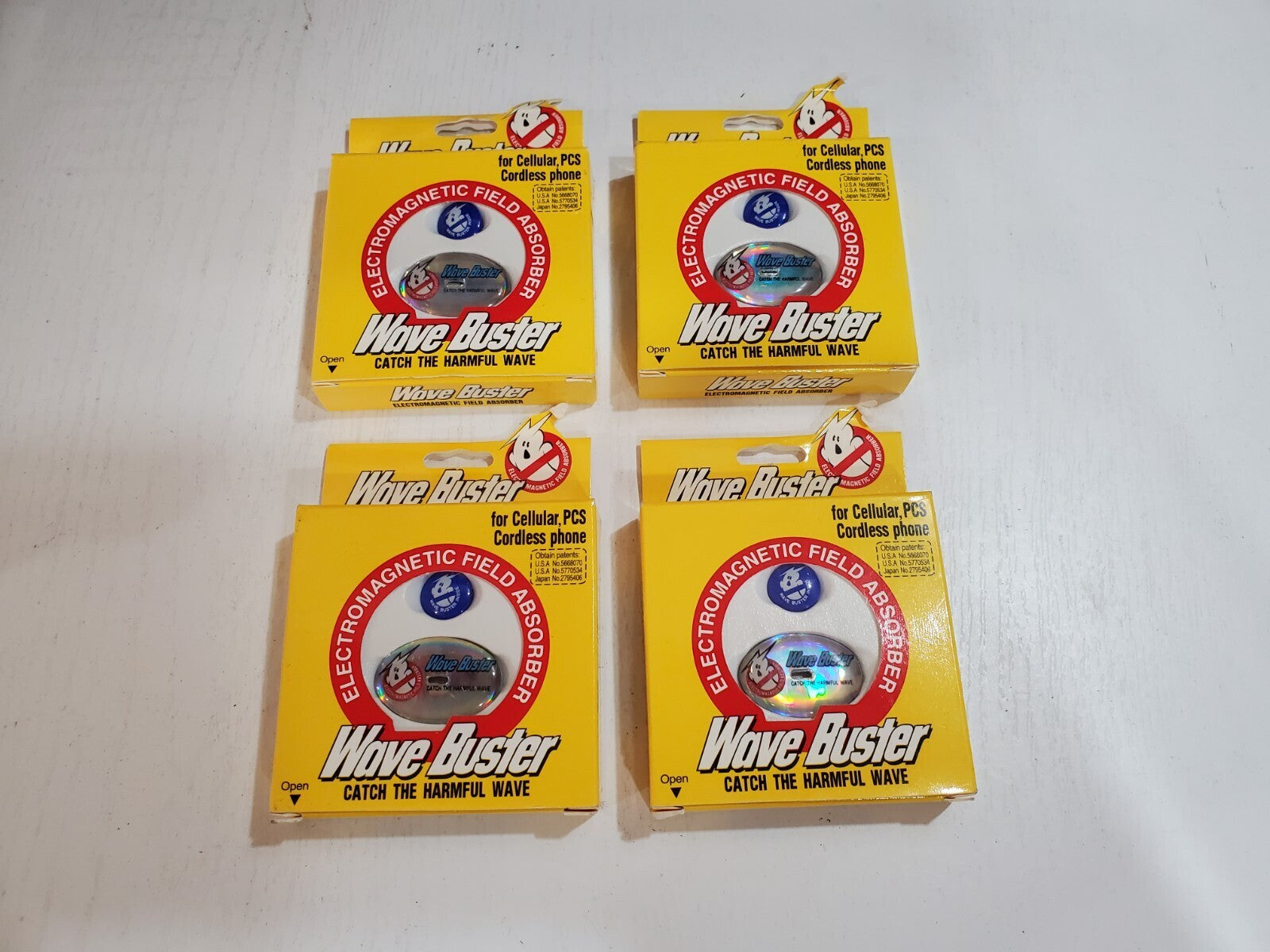 (4) New Wave Buster Electromagnetic Wave Absorber for Cell Phone PC Cordless 6L4