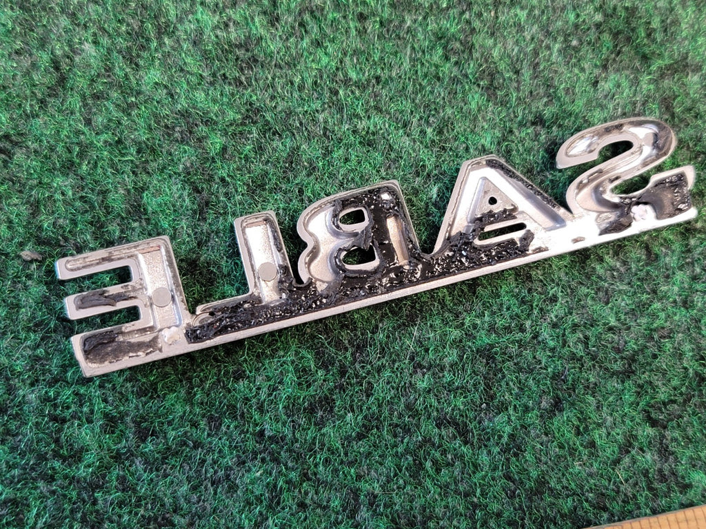 00 01 02 03 MERCURY SABLE REAR GATE LID EMBLEM BADGE SYMBOL LOGO OEM 4S8