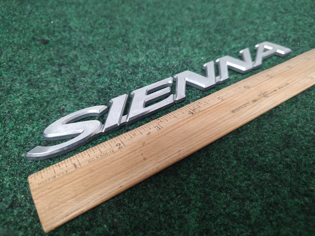 TOYOTA SIENNA  REAR LID GATE CHROME EMBLEM LOGO BADGE SIGN OEM Name Plate  1M4