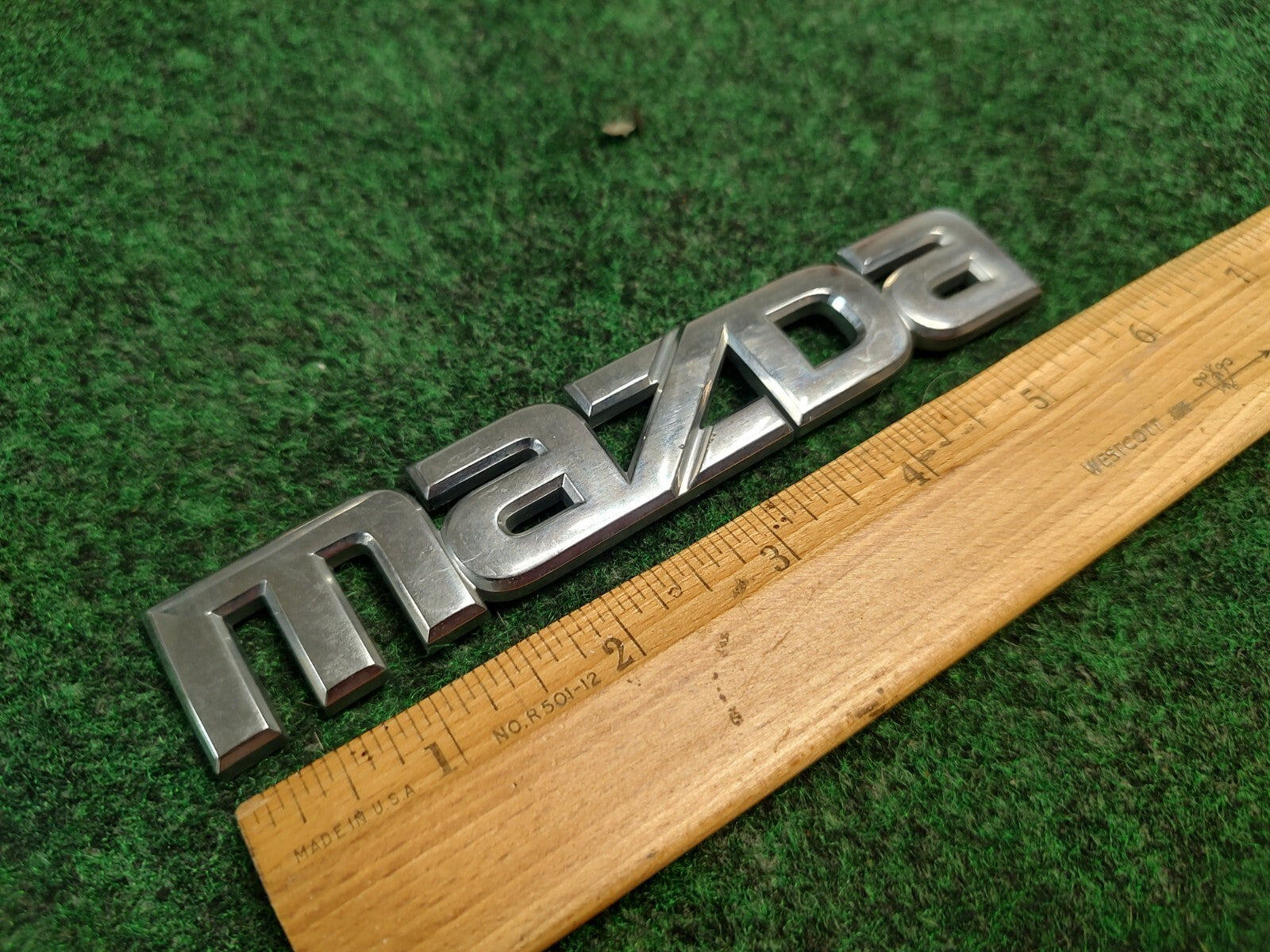 Mazda OEM Chrome Plastic Rear Emblem Badge Logo Nameplate Name Plate 3S2