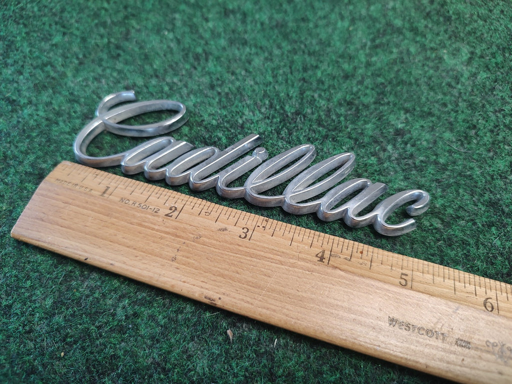 Cadillac OEM Chrome Plastic Script Emblem Badge Logo Nameplate Name Plate 4S4