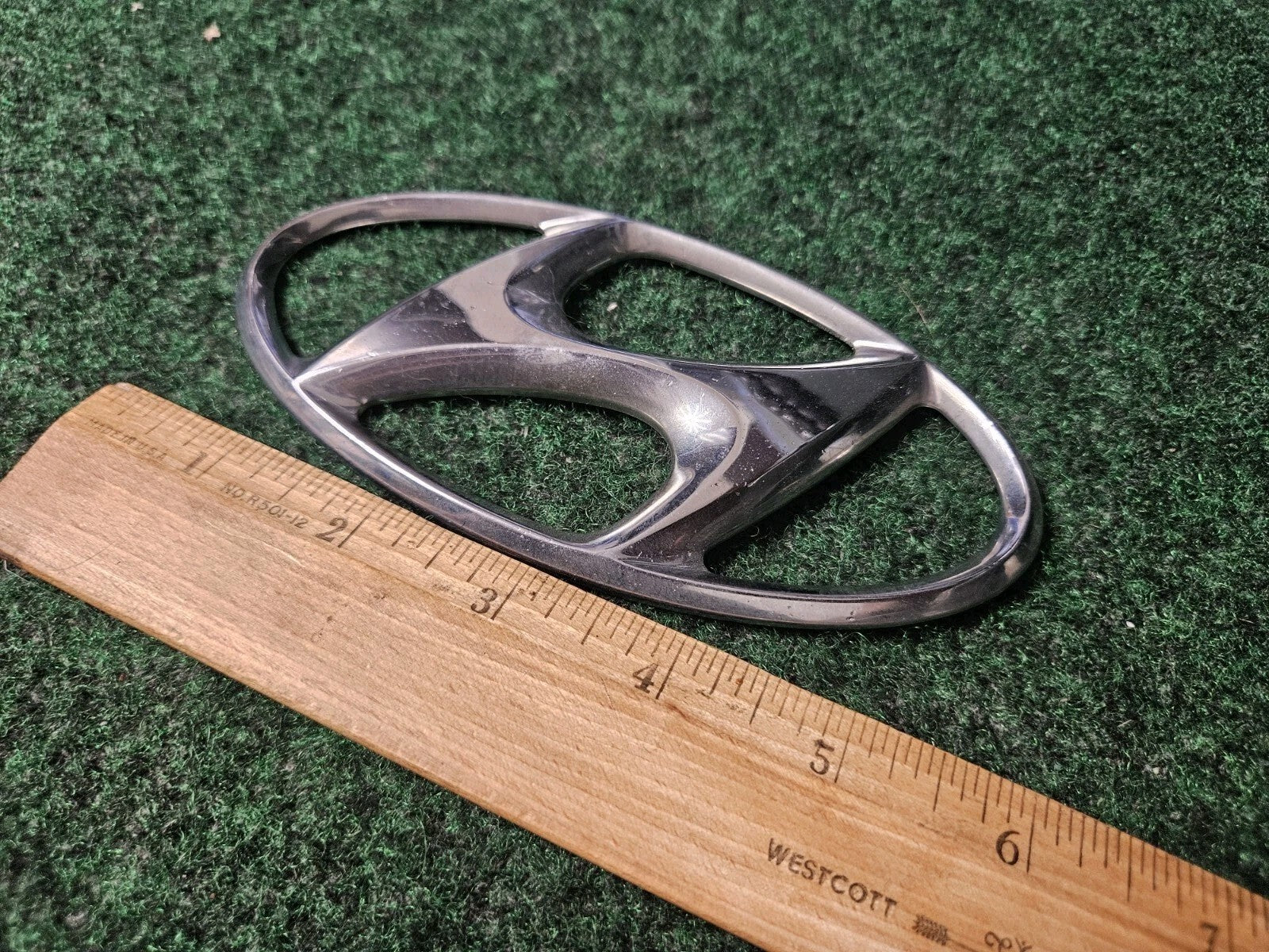 Hyundai Emblem Logo Symbol Badge Chrome OEM Nameplate Name Plate ~5.75" 4M4