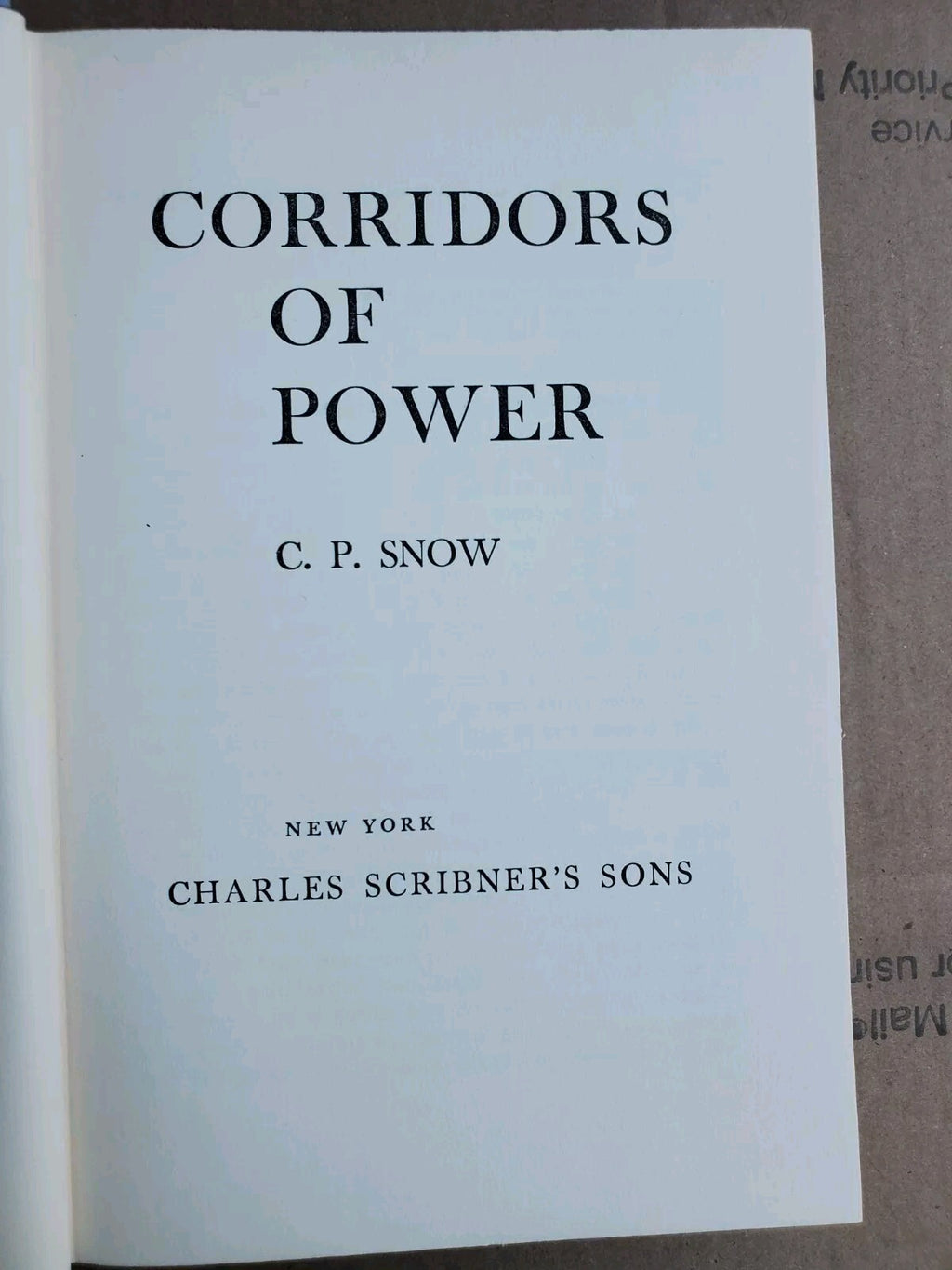 Corridors of Power by CP Snow 1964 Hardcover B2