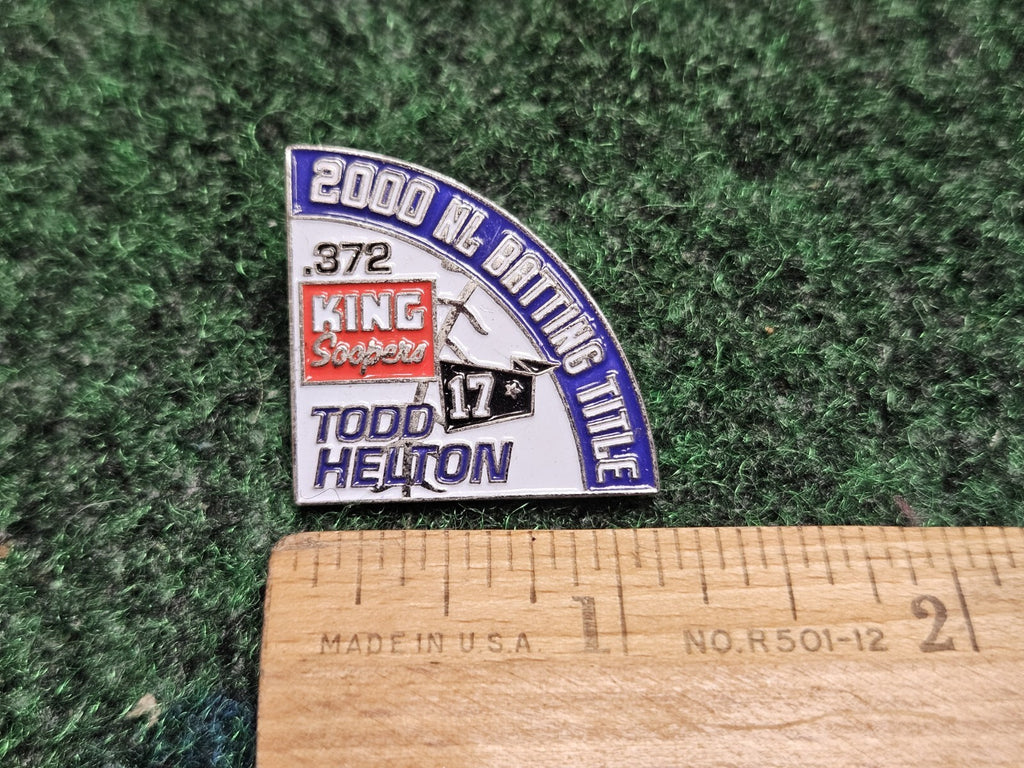 Todd Helton Colorado Rockies 2000 NL Batting Title Coors Field Lapel Hat Pin