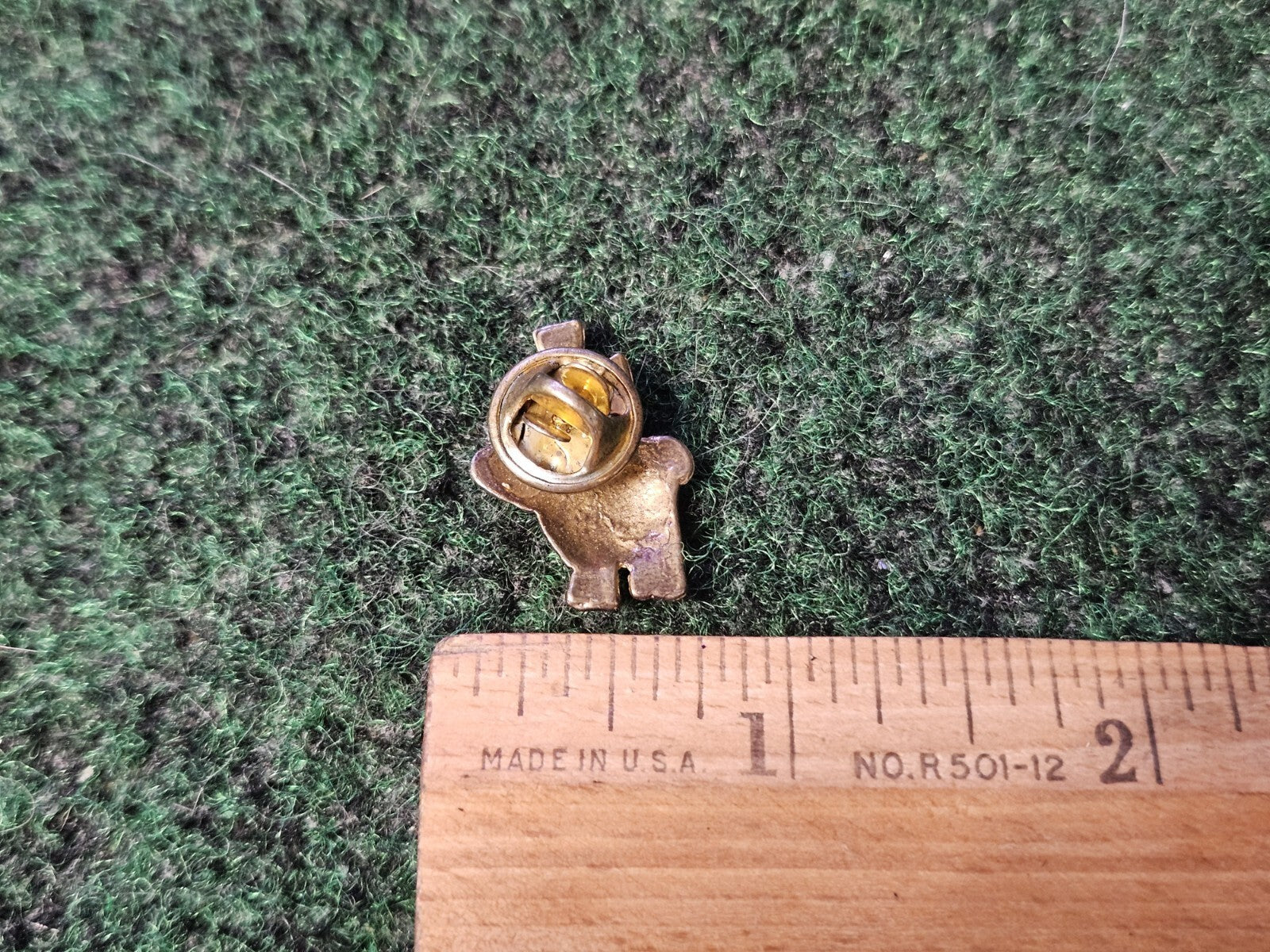 Goldtone Lamb Cross Easter Tac Lapel Pin