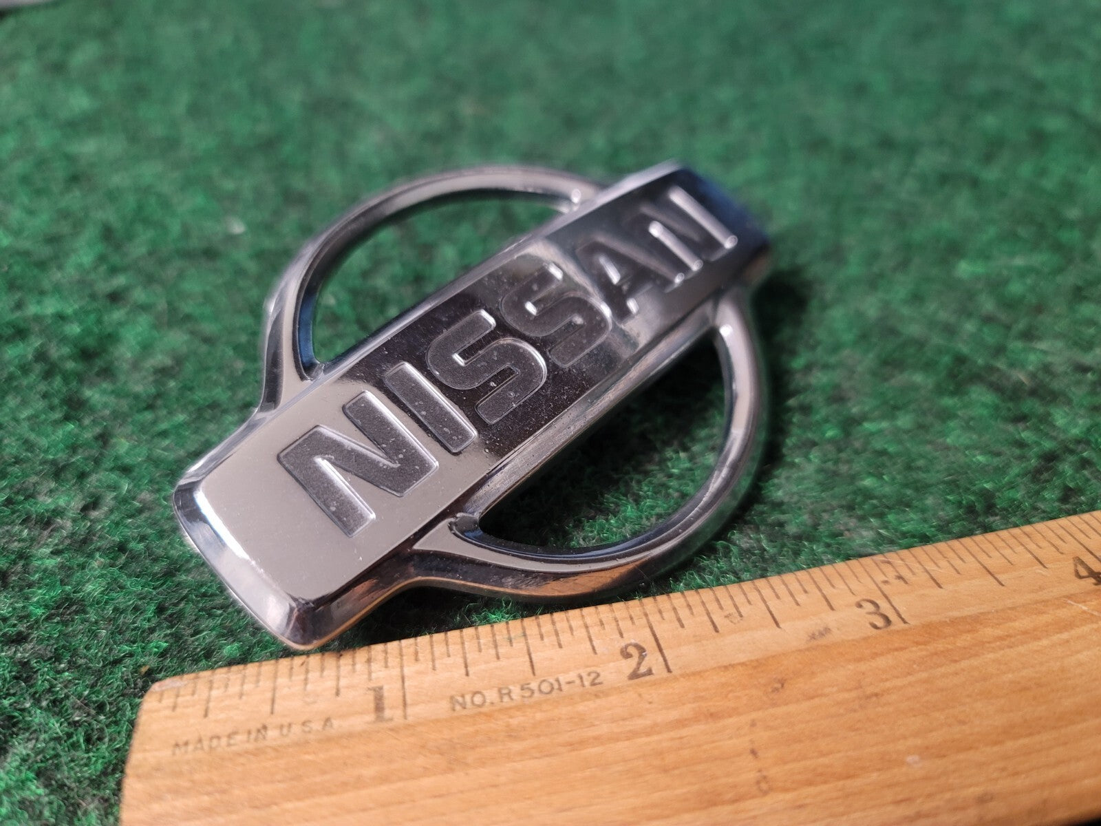 650Z NISSAN CHROME EMBLEM LOGO BADGE SIGN SYMBOL OEM 5S2