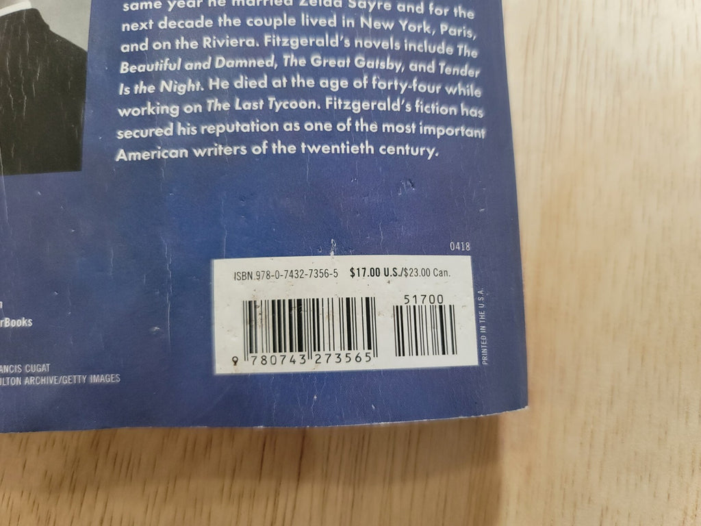 2 Of The Same Book The Great Gatsby by Fitzgerald, F. Scott B12
